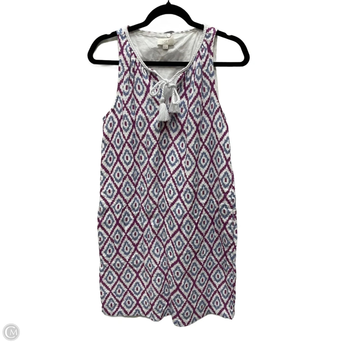 Dress Casual Short By Loft In Geometric Pattern, Size: Xs