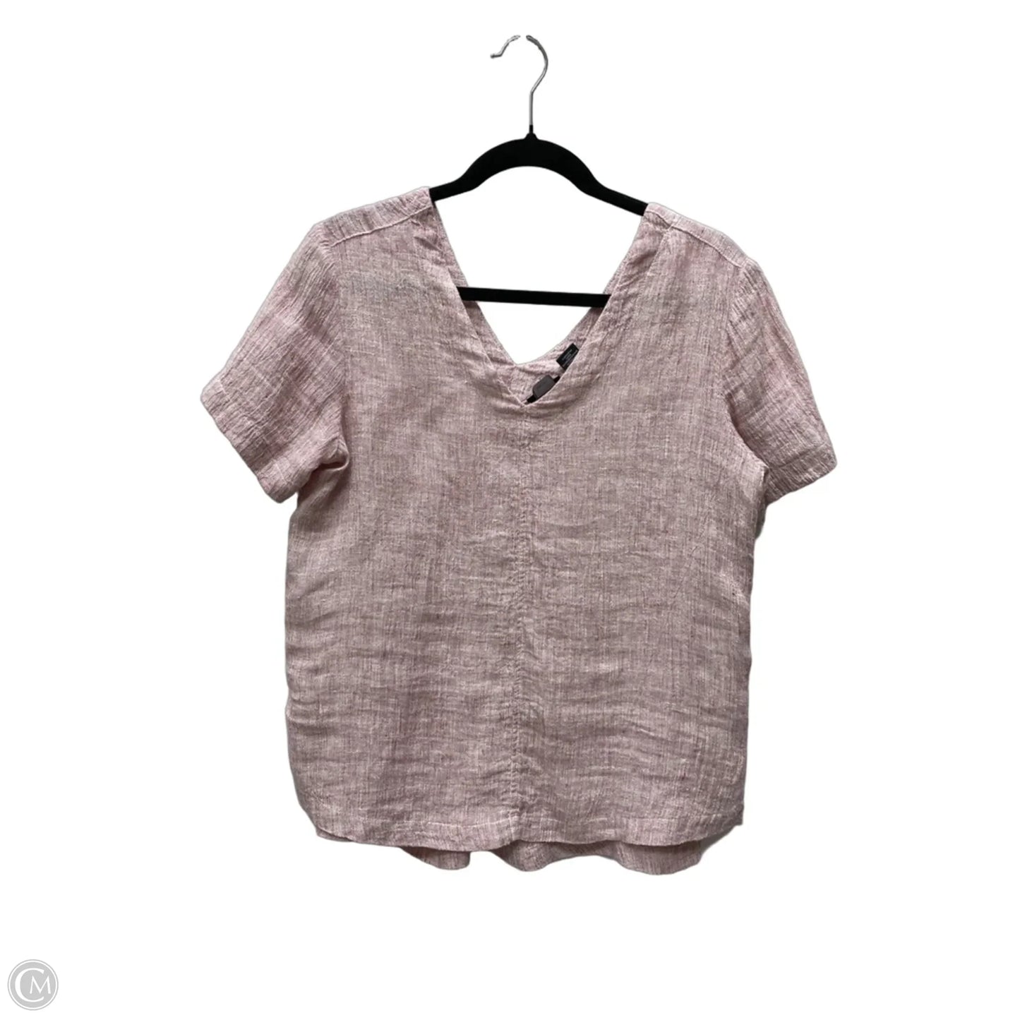 Top Short Sleeve By Tahari In Red & White, Size: Xs