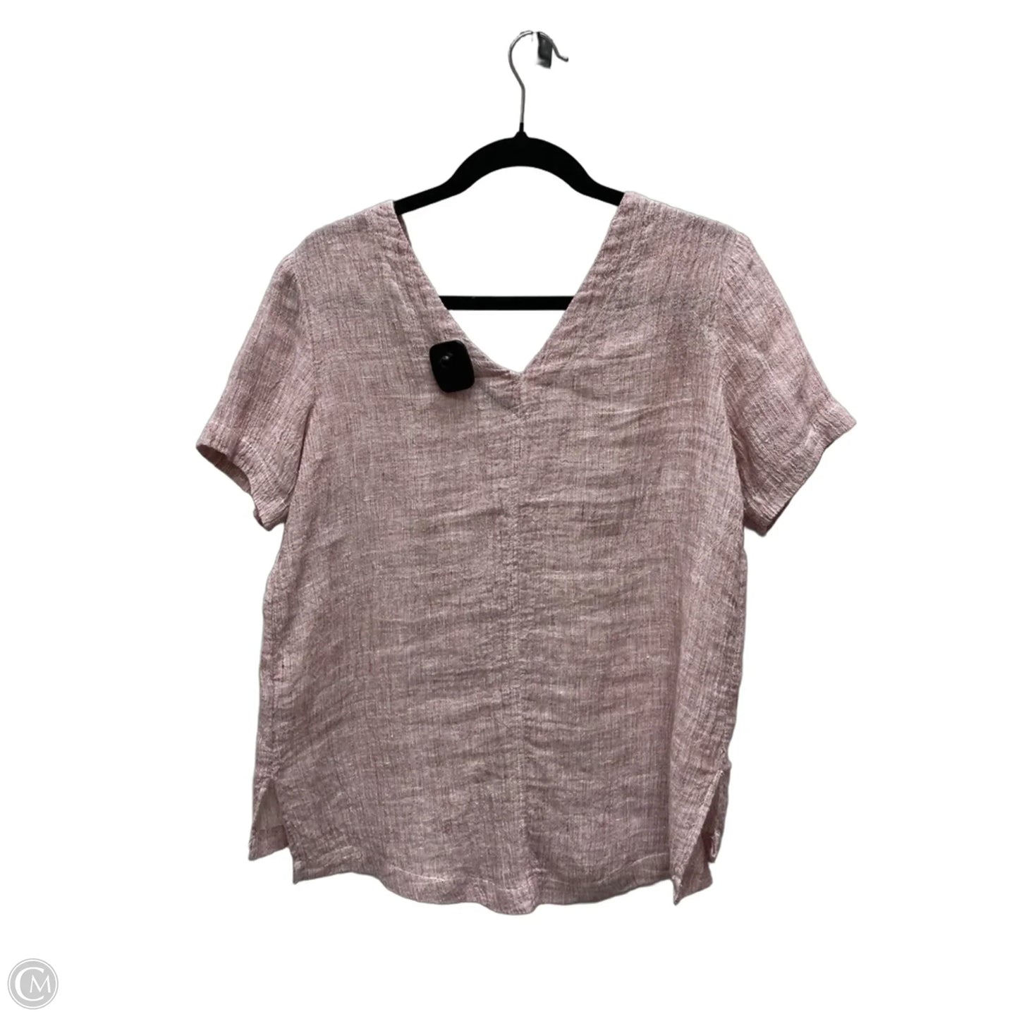 Top Short Sleeve By Tahari In Red & White, Size: Xs