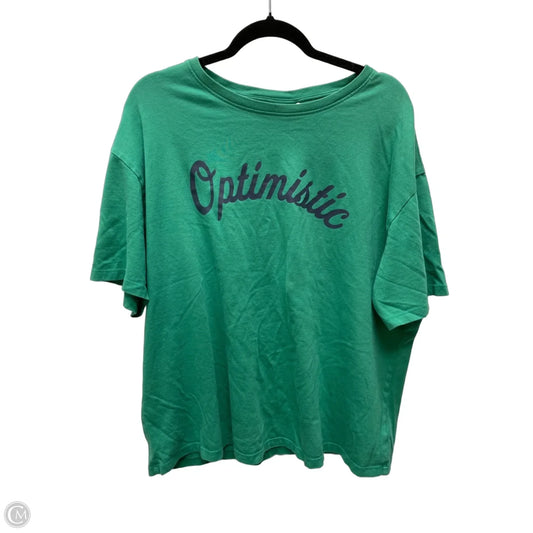 Top Short Sleeve Basic By Universal Thread In Green, Size: Xl