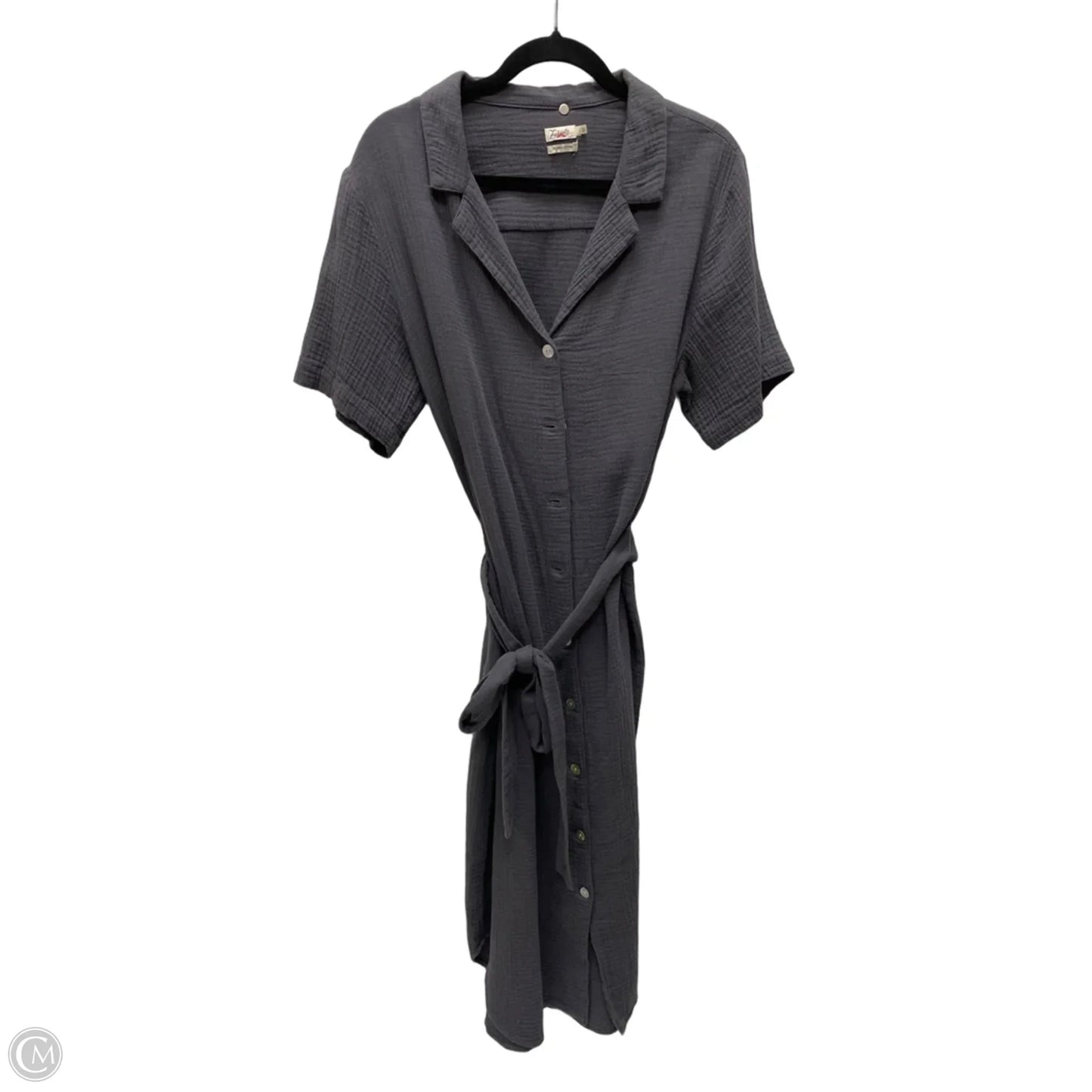 Dress Casual Midi By Faherty In Grey, Size: L