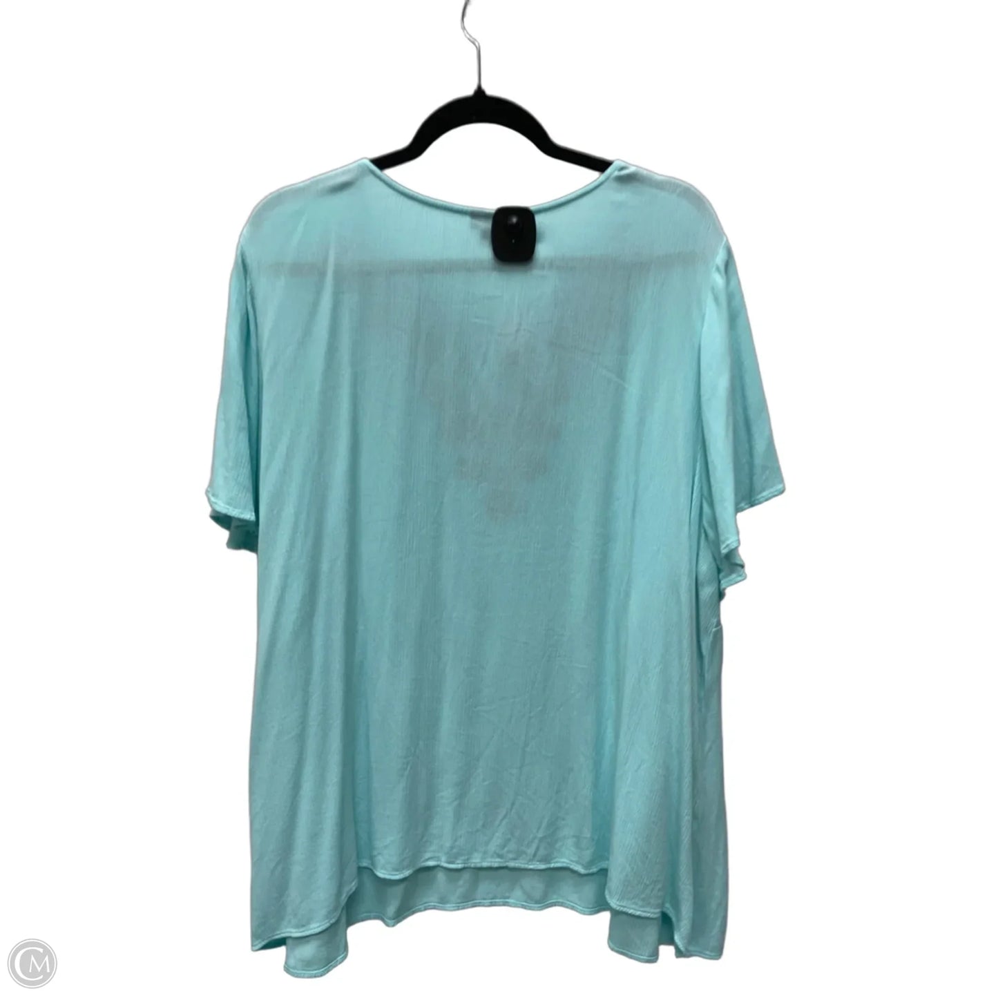 Top Short Sleeve By Torrid In Blue & Pink, Size: 3x