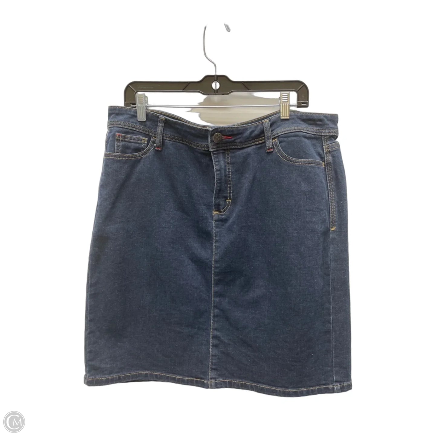 Skirt Mini & Short By Wrangler In Blue Denim, Size: 14