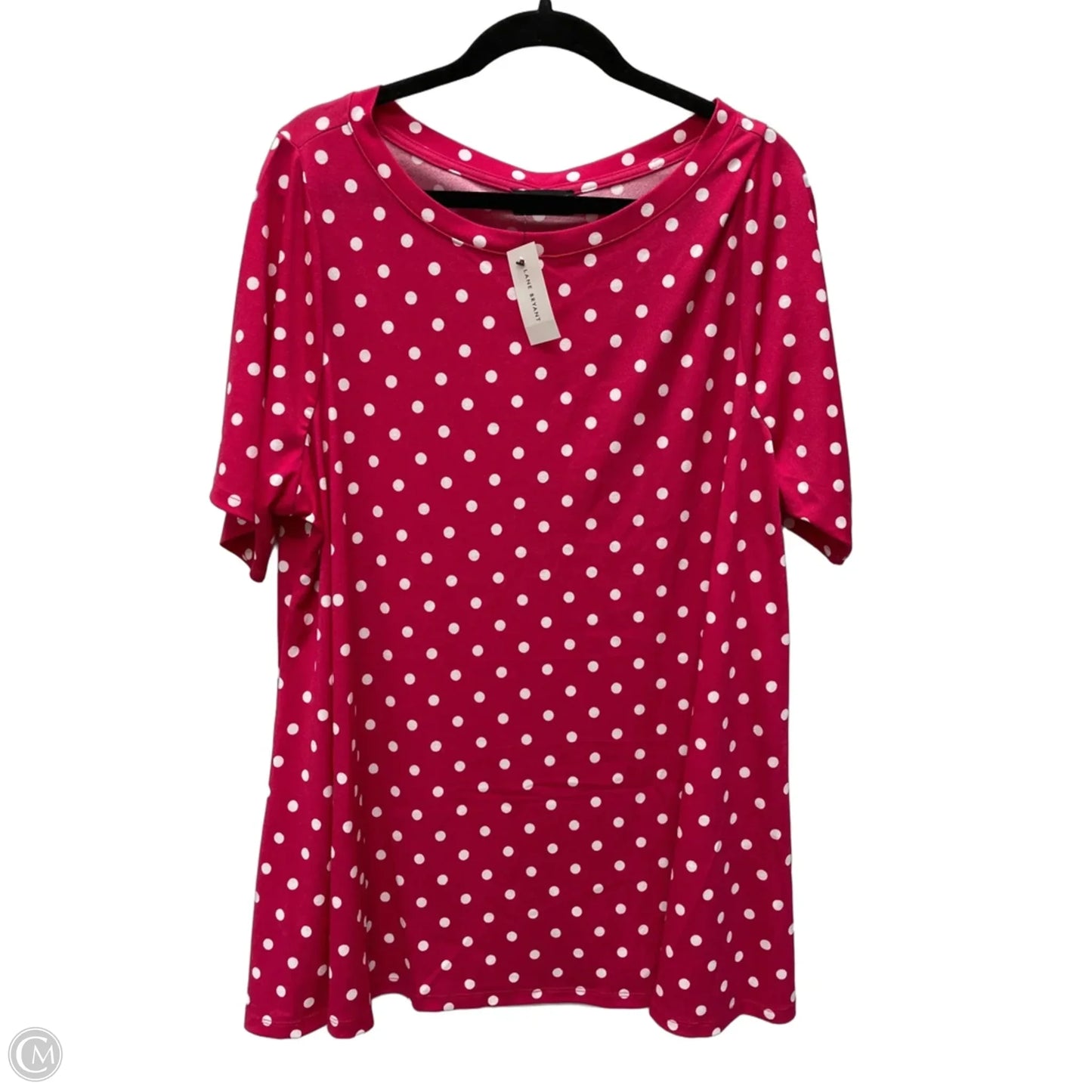 Blouse Short Sleeve By Lane Bryant In Polkadot Pattern, Size: 2x