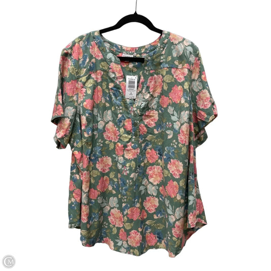 Blouse Short Sleeve By Torrid In Floral Print, Size: 3x