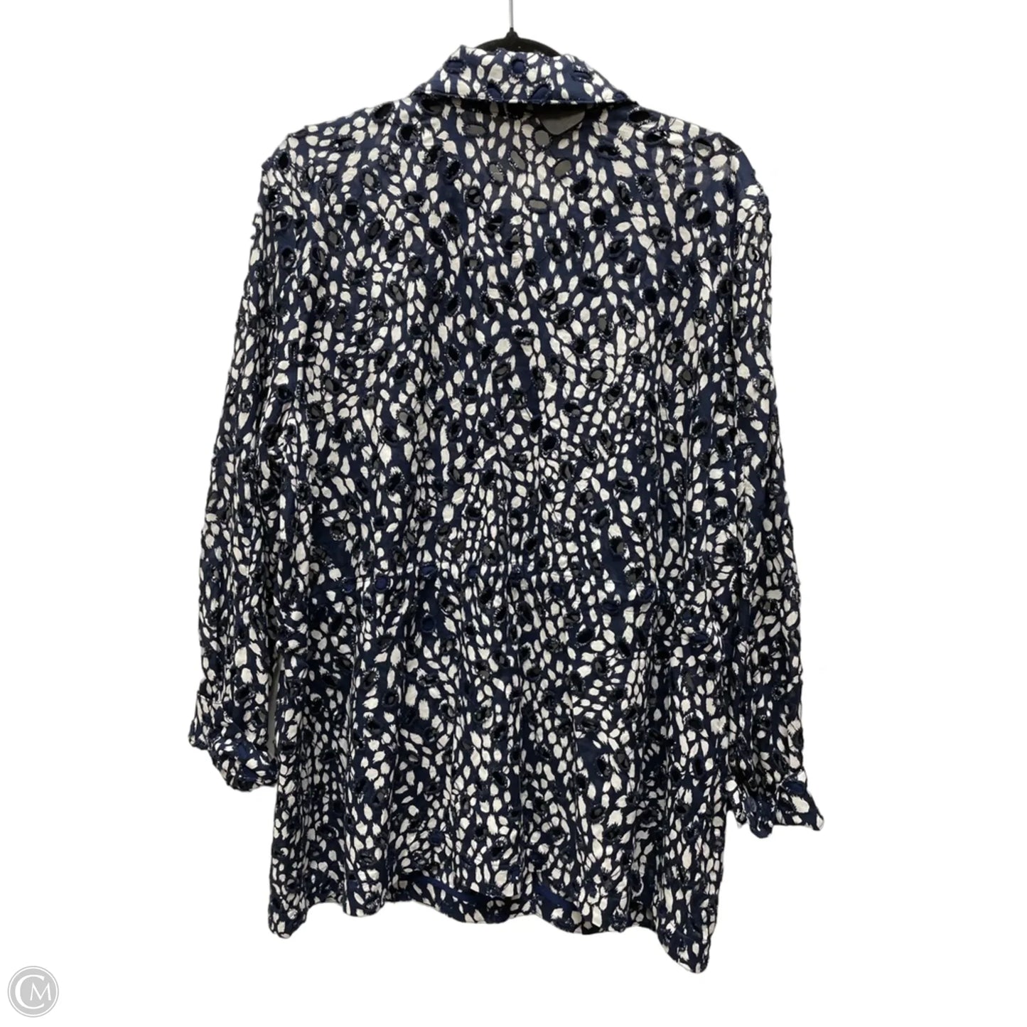 Jacket Other By Simply Vera In Blue & White, Size: Xl