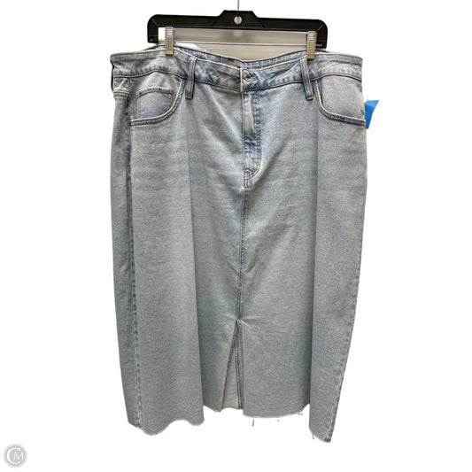 Skirt Midi By Ava & Viv In Blue Denim, Size: 22