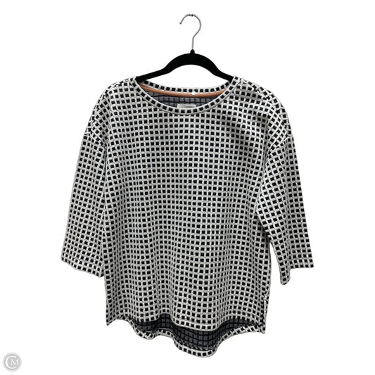 Top 3/4 Sleeve By Lou And Grey In Checkered Pattern, Size: M