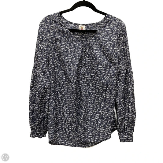 Top Long Sleeve By Cabi In Navy, Size: M