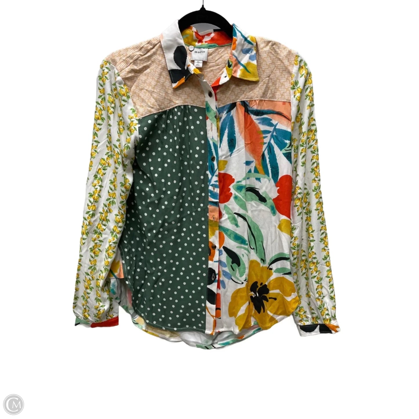 Top Long Sleeve By Maeve In Floral Print, Size: Xs