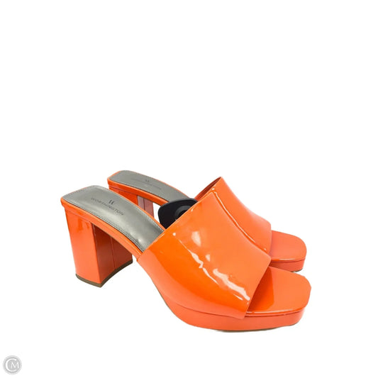Shoes Heels Block By Worthington In Orange, Size: 8.5