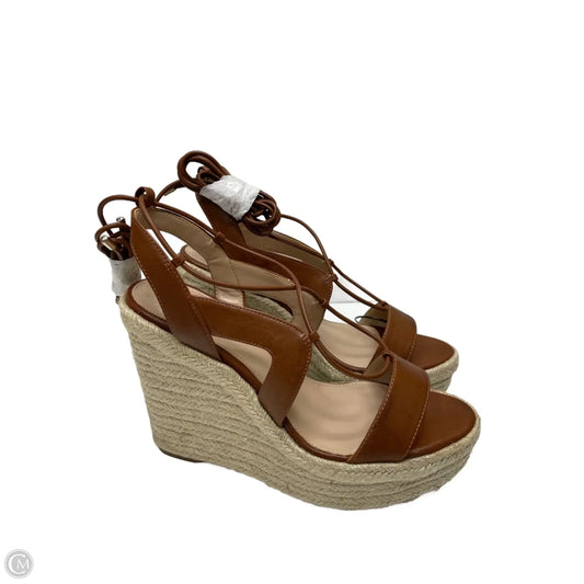 Sandals Heels Wedge By Aldo In Brown, Size: 9