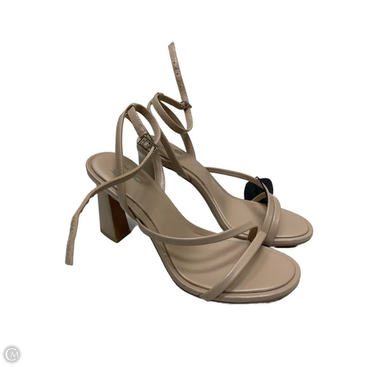 Sandals Heels Block By Mix No 6 In Tan, Size: 8