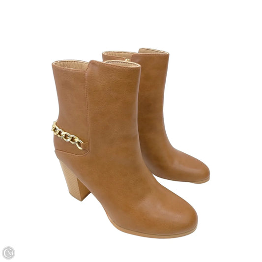 Boots Ankle Heels By Catherine Malandrino In Brown, Size: 8.5