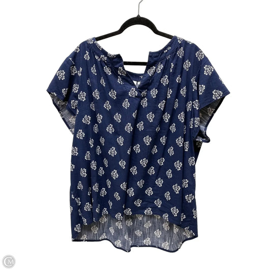 Top Short Sleeve By St Johns Bay In Floral Print, Size: 3x