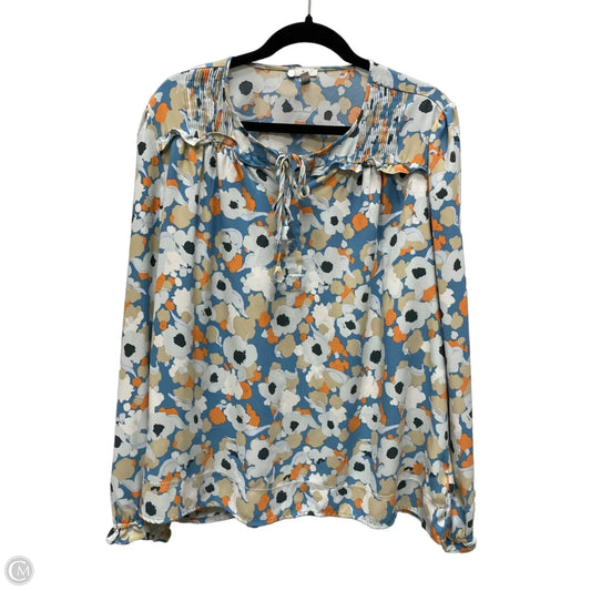 Top Long Sleeve By Joie In Floral Print, Size: L