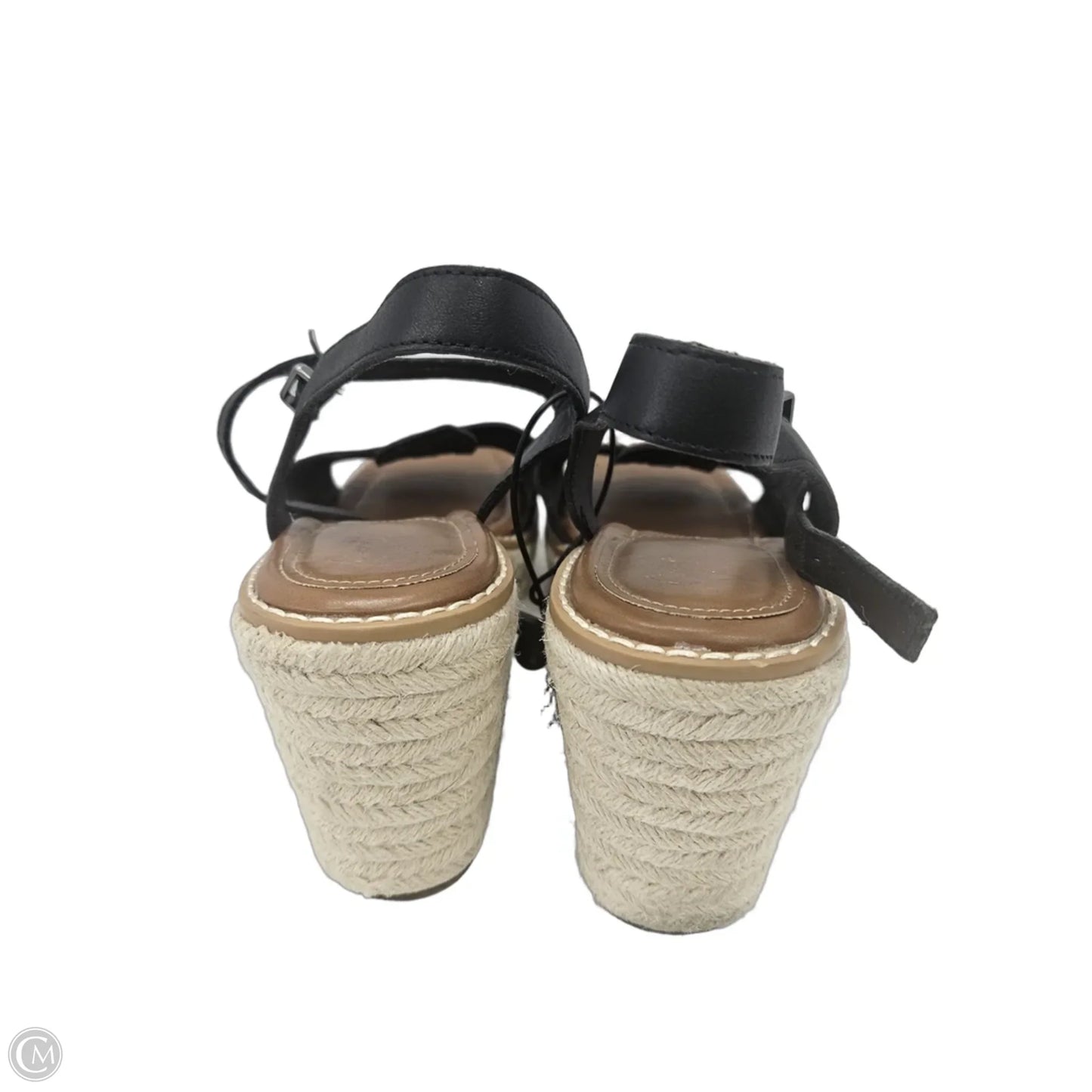 Sandals Heels Wedge By Crown Vintage In Black, Size: 9