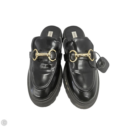 Shoes Heels Block By Steve Madden In Black & Gold, Size: 9