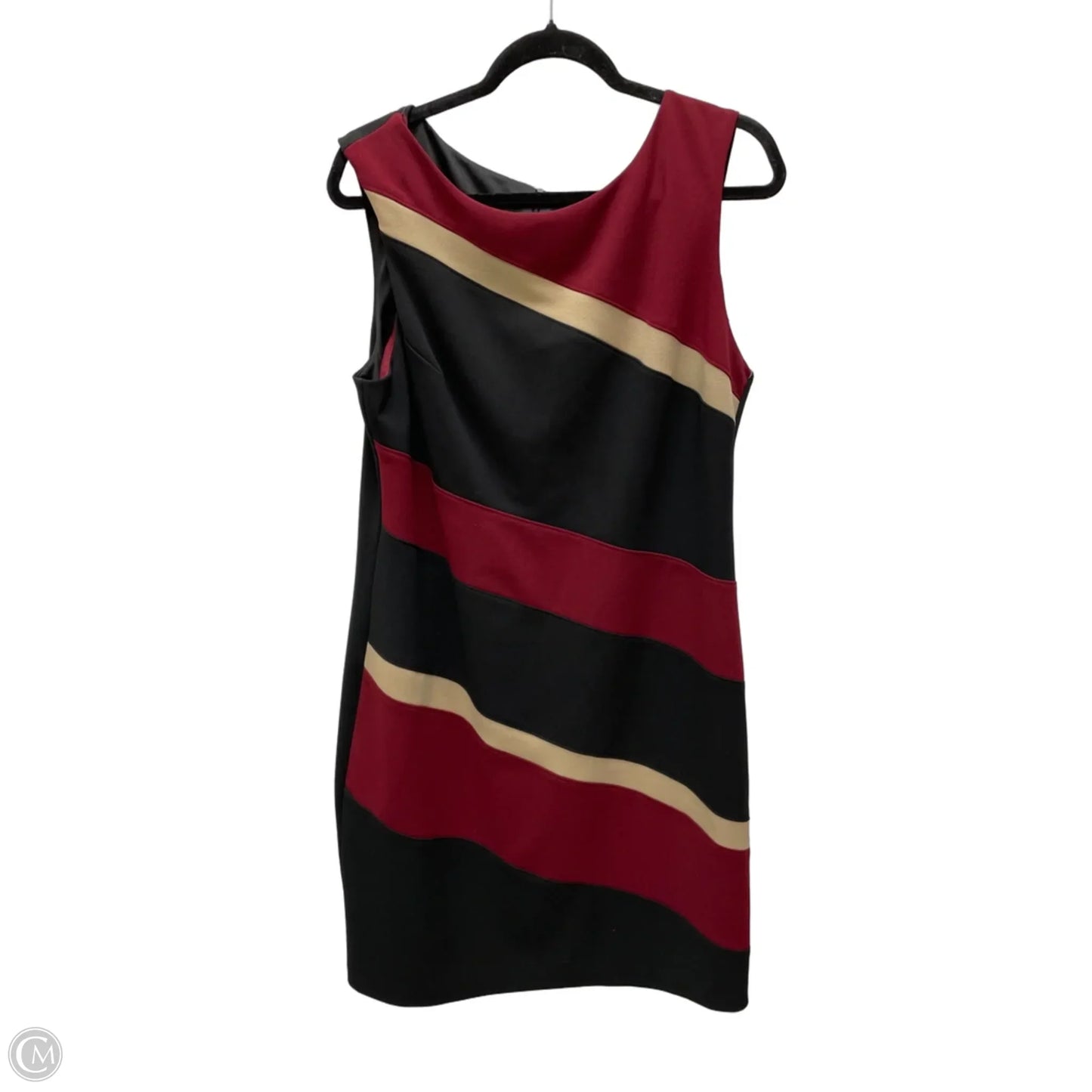 Dress Party Midi By Connected Apparel In Striped Pattern, Size: Xl
