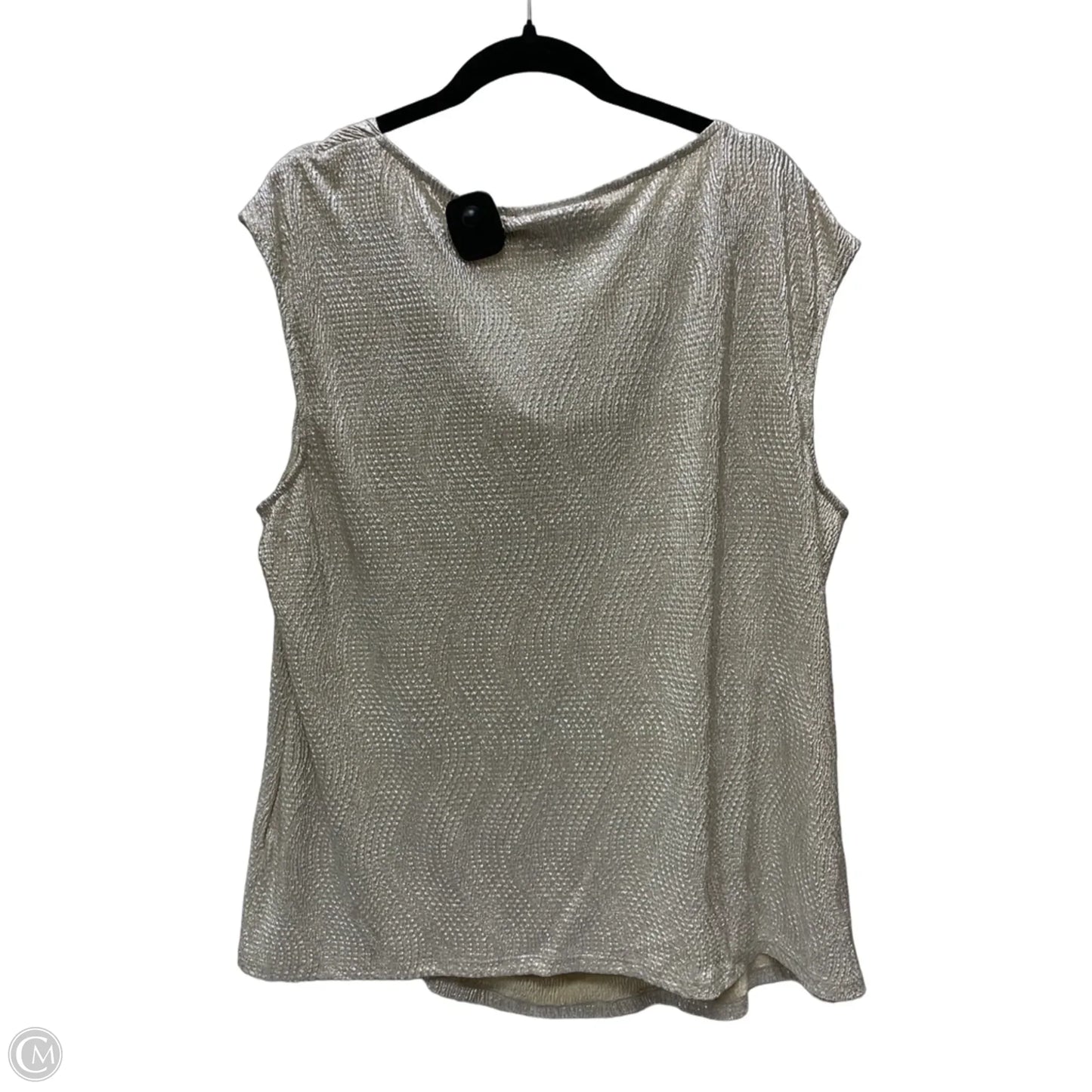 Blouse Sleeveless By Dana Buchman In Gold, Size: 2x