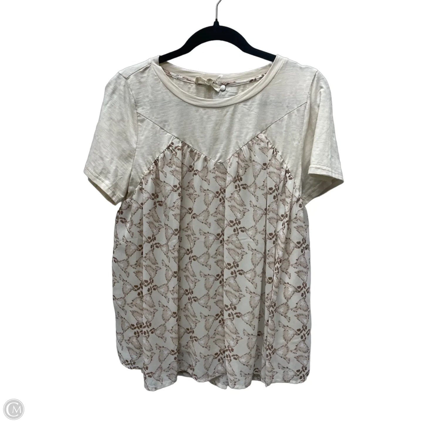 Top Short Sleeve By Entro In Geometric Pattern, Size: S