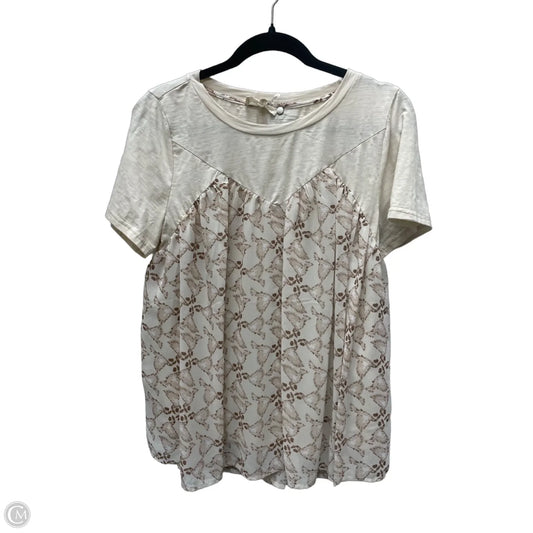 Top Short Sleeve By Entro In Geometric Pattern, Size: S