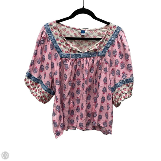 Top Short Sleeve By Old Navy In Floral Print, Size: L