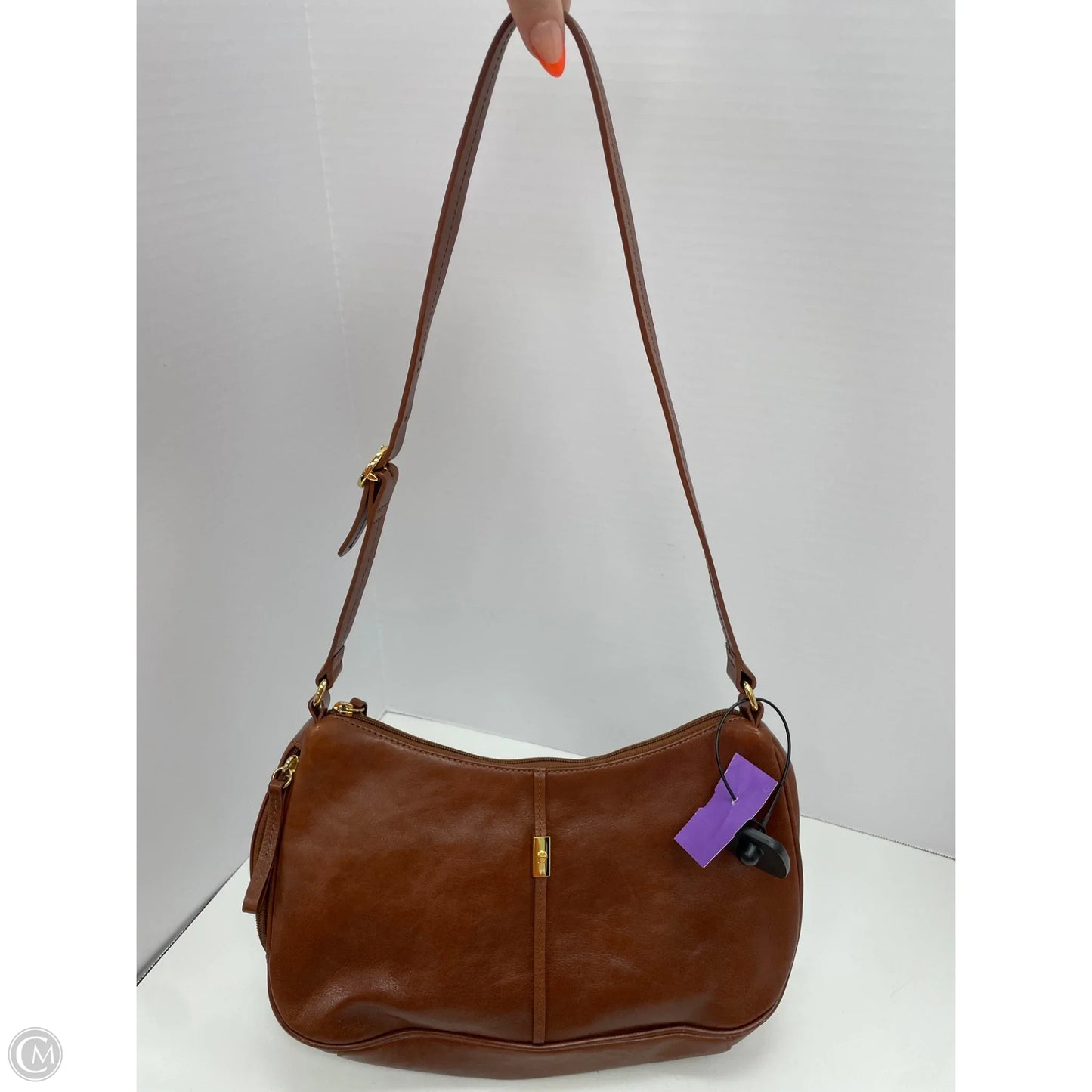 Handbag Leather By Etienne Aigner, Size: Medium