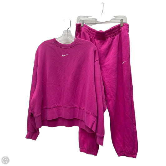 Pants Set 2pc By Nike Apparel In Pink, Size: 1x