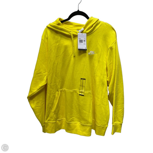 Sweatshirt Hoodie By Nike Apparel In Yellow, Size: 3x