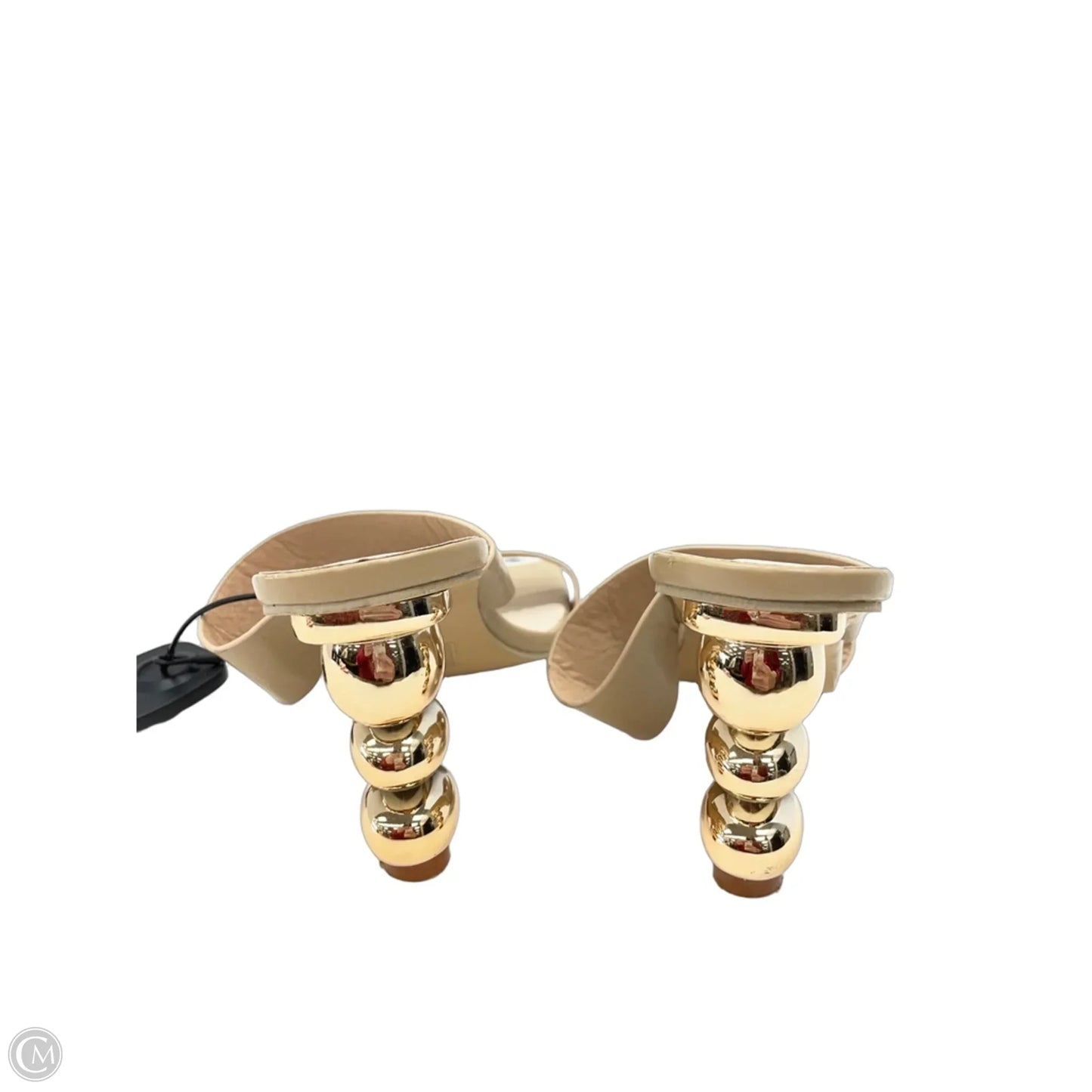 Sandals Heels Block By Clothes Mentor In Tan, Size: 6.5