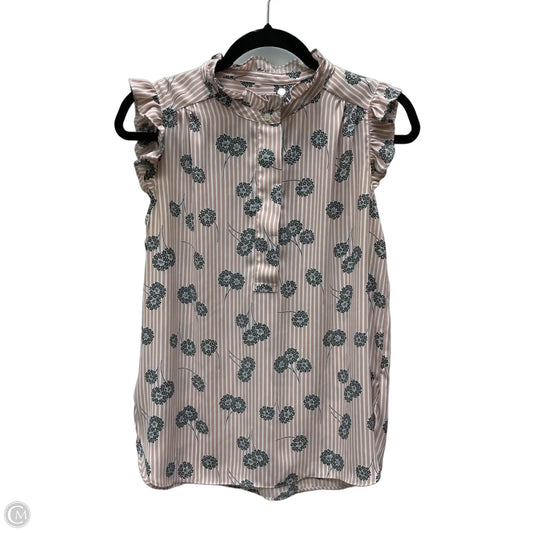 Top Sleeveless By Loft In Striped Pattern, Size: S