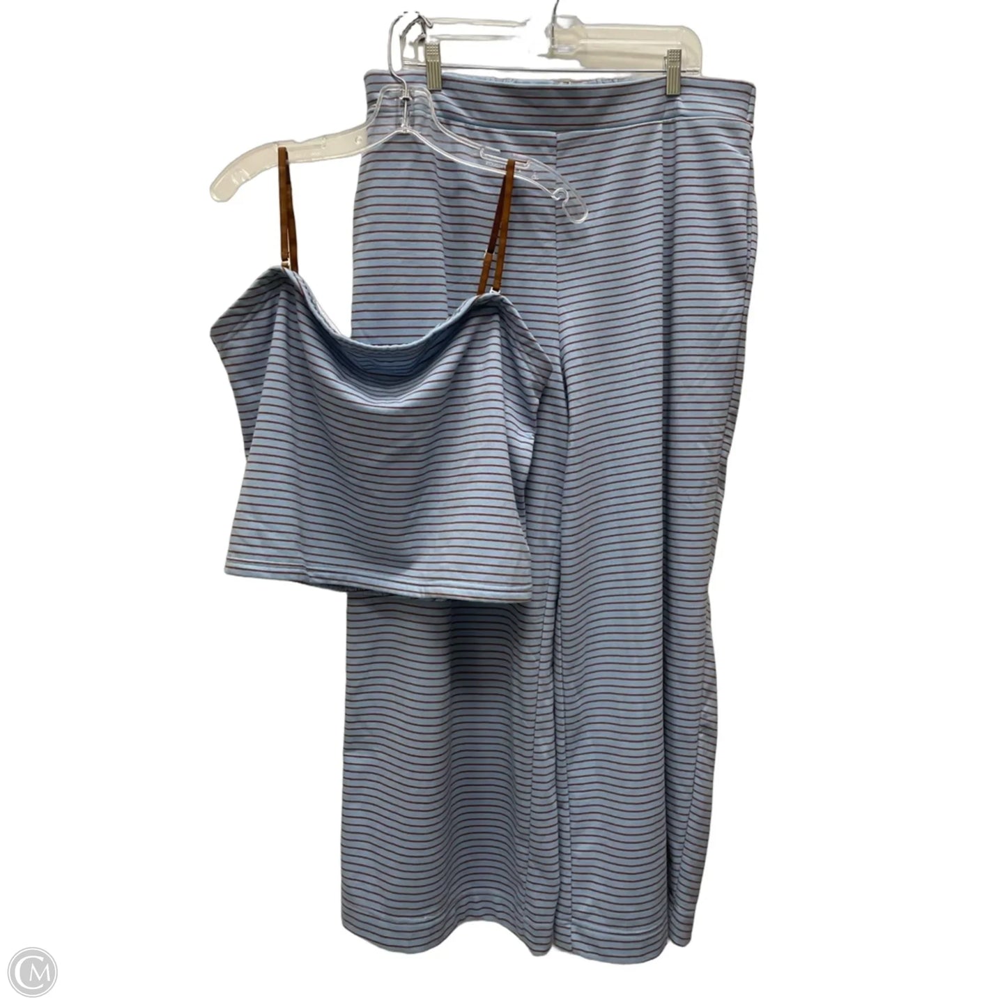 Pants Set 2pc By Davi & Dani In Striped Pattern, Size: 2x