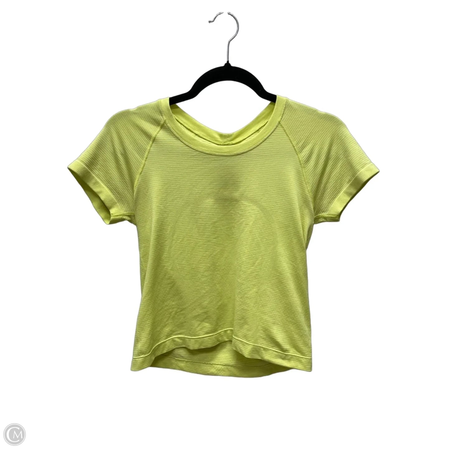 Athletic Top Short Sleeve By Lululemon In Green, Size: S