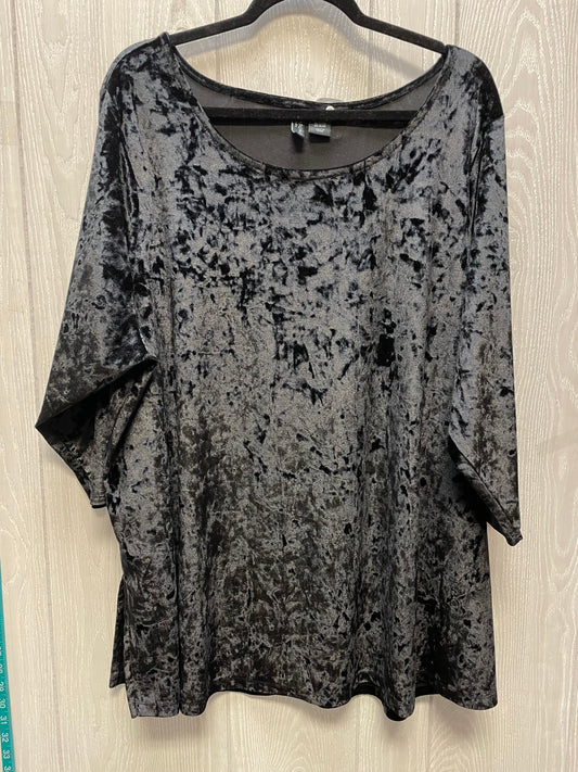 Top 3/4 Sleeve By Cynthia Rowley In Black, Size: 3x