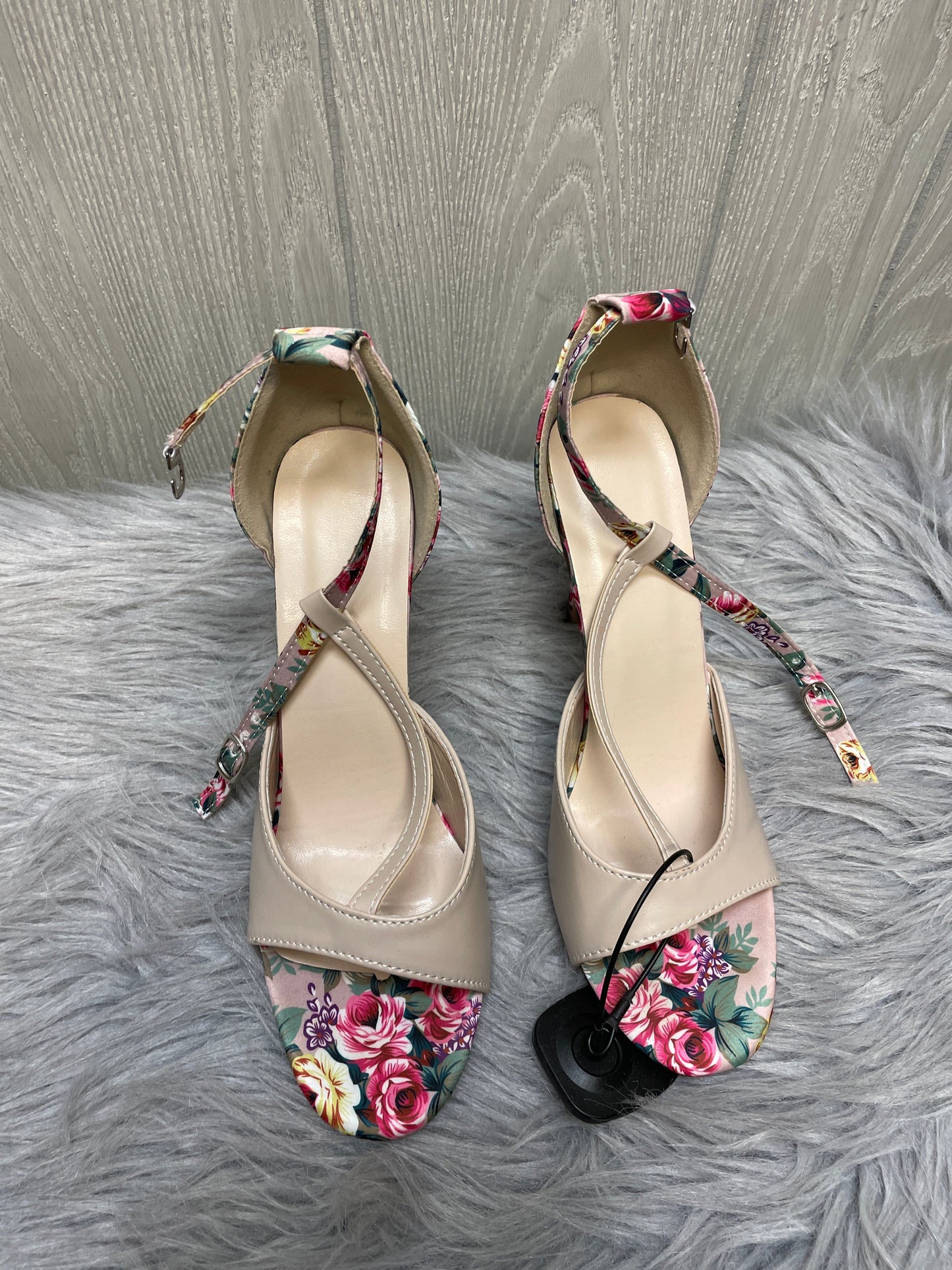 Sandals Heels Stiletto By Clothes Mentor In Floral Print, Size: 9