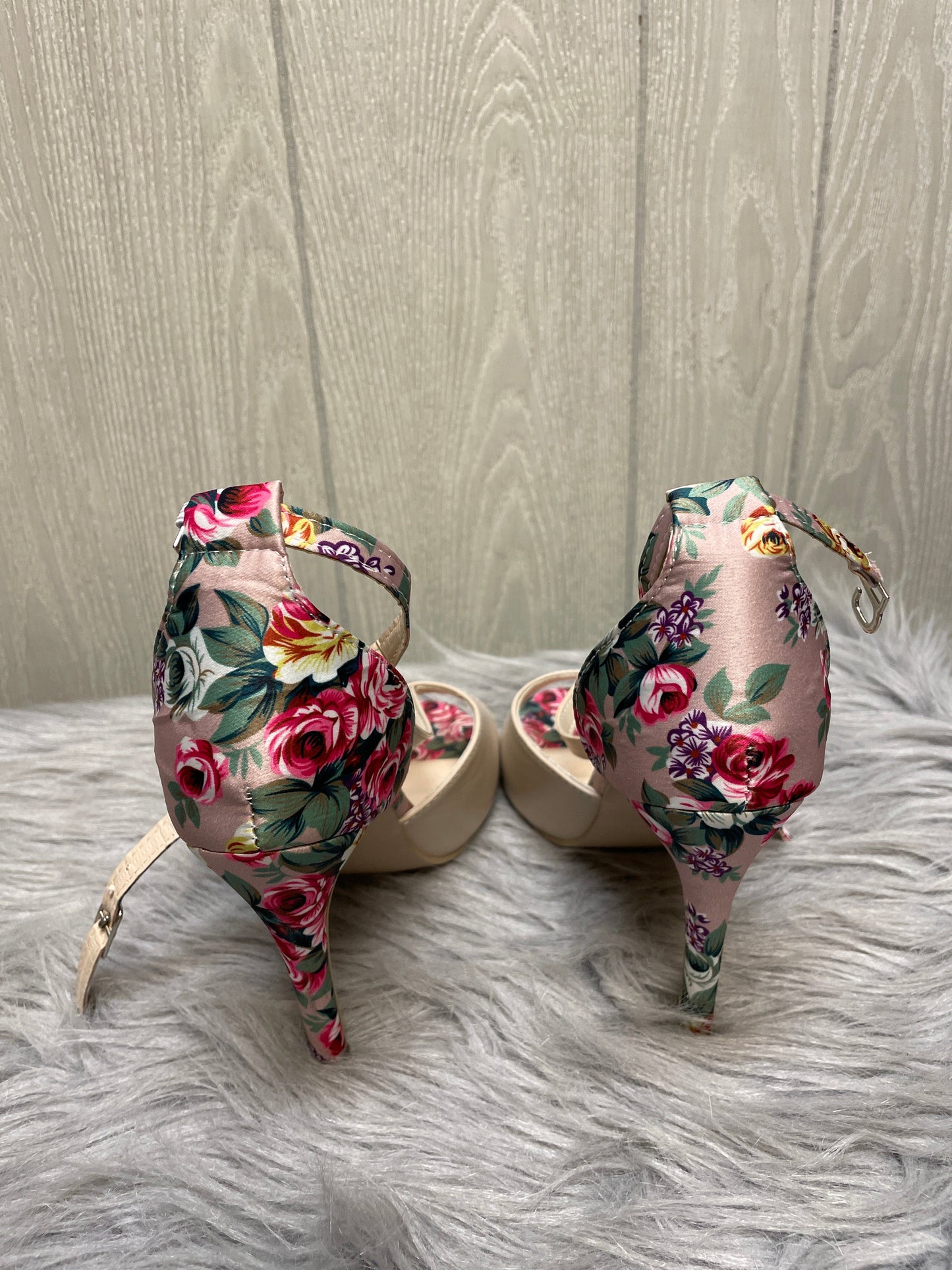 Sandals Heels Stiletto By Clothes Mentor In Floral Print, Size: 9