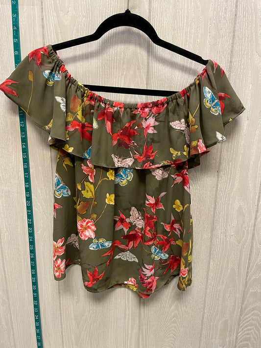 Floral Print Top Short Sleeve Maeve, Size S