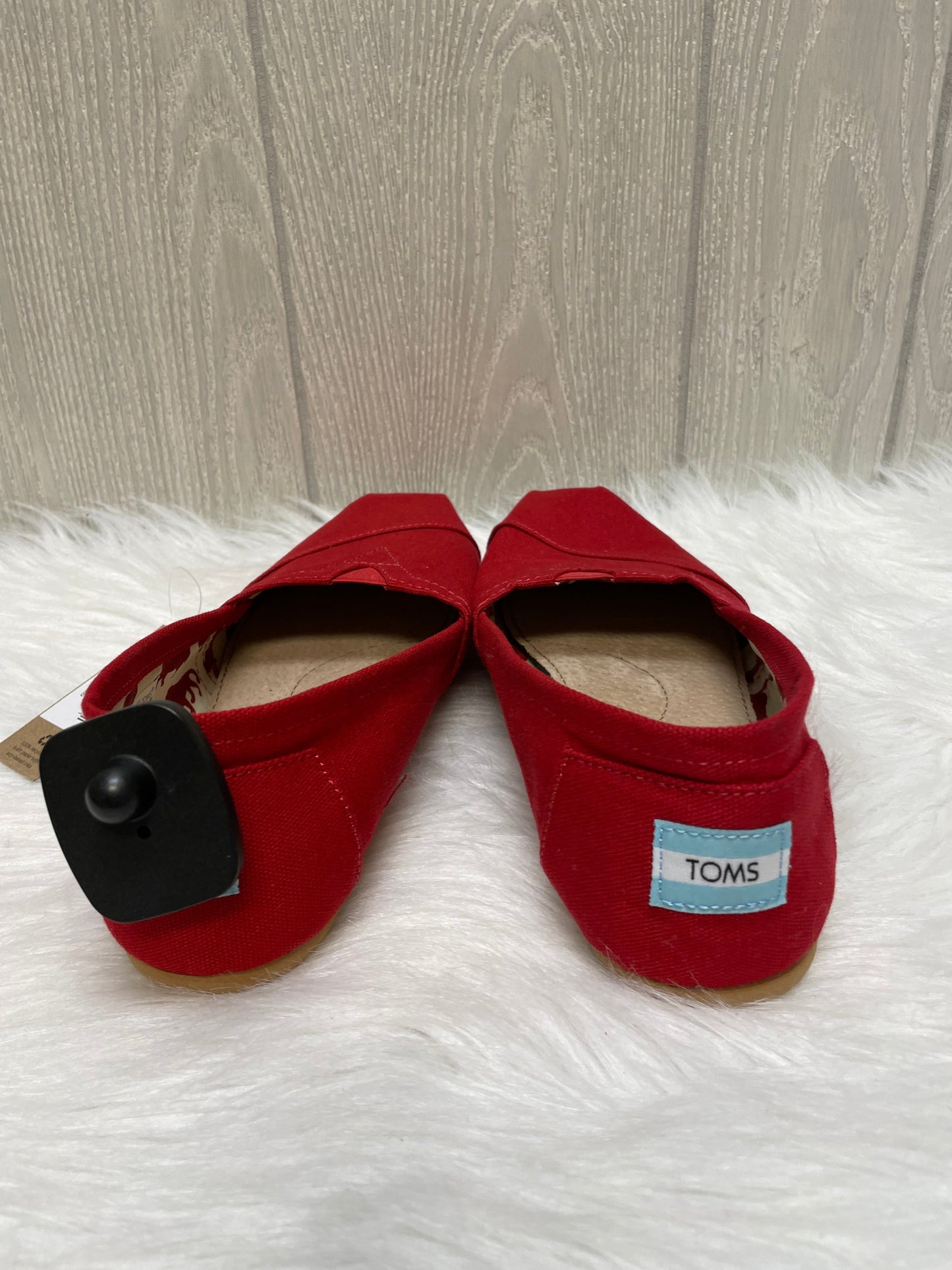 Red Shoes Flats Toms, Size 8.5