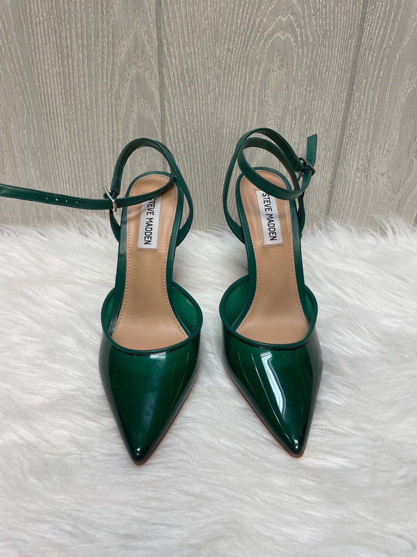 Green Shoes Heels Stiletto Steve Madden, Size 7