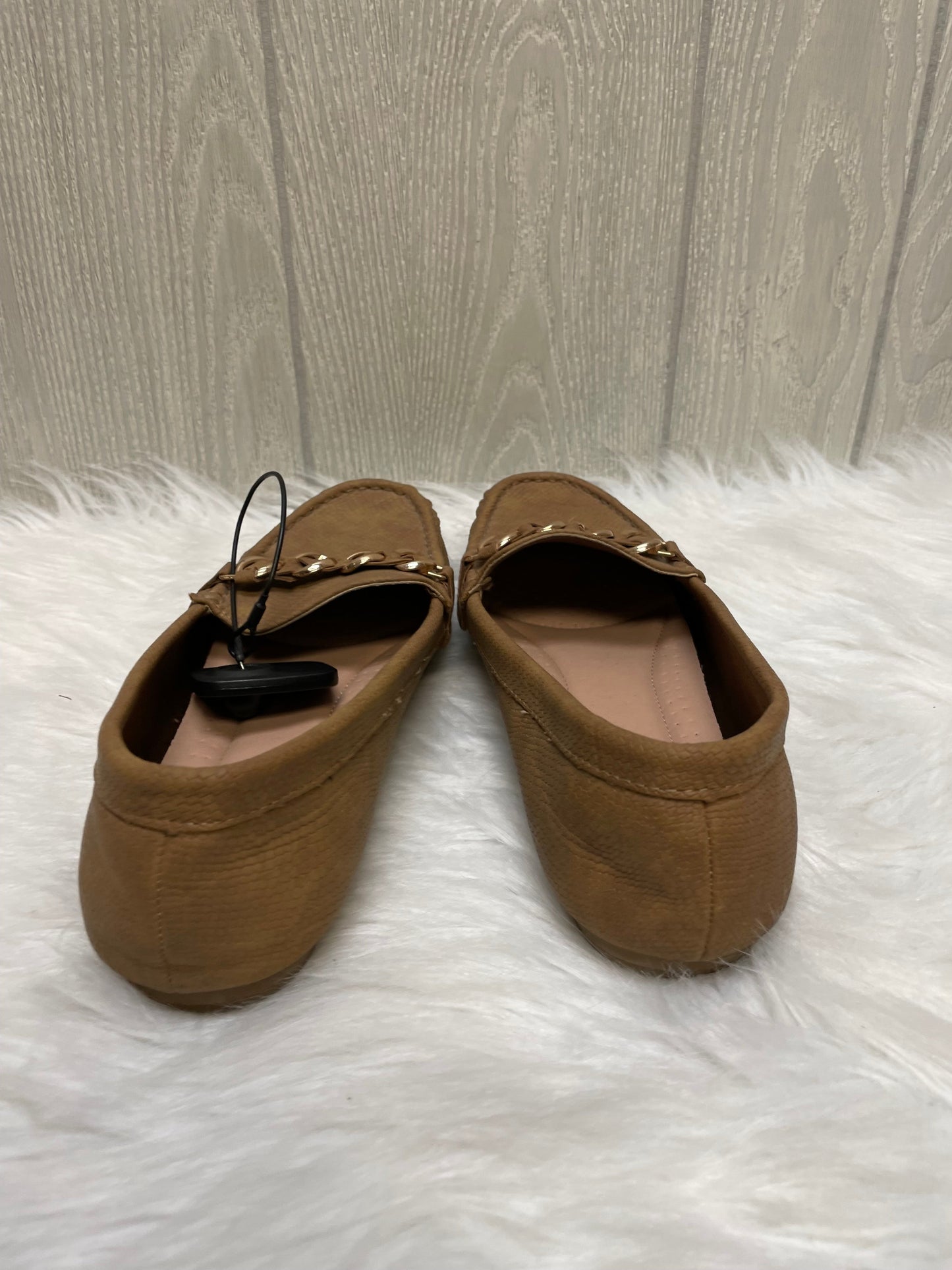 Brown & Gold Shoes Flats Lauren Blakwell, Size 8