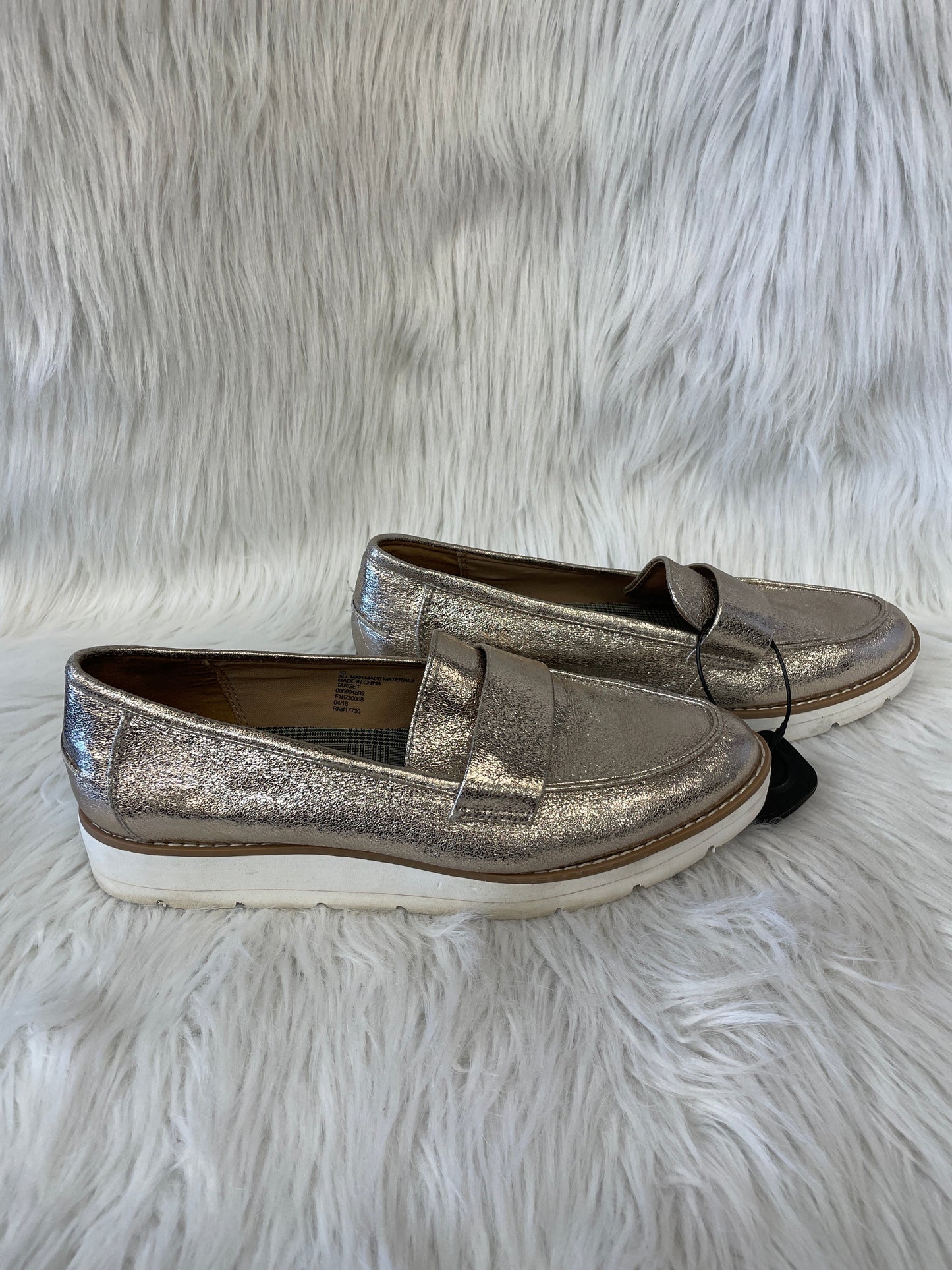 Silver Shoes Flats A New Day, Size 10