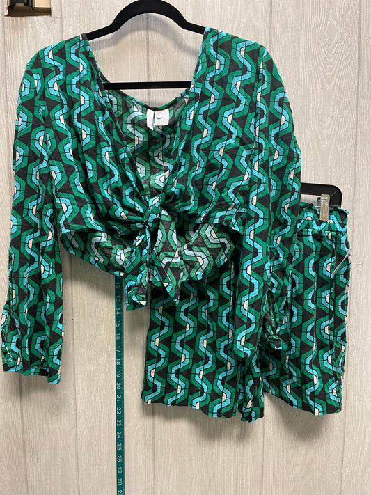 Blue & Green Shorts Set Sanctuary, Size Xs