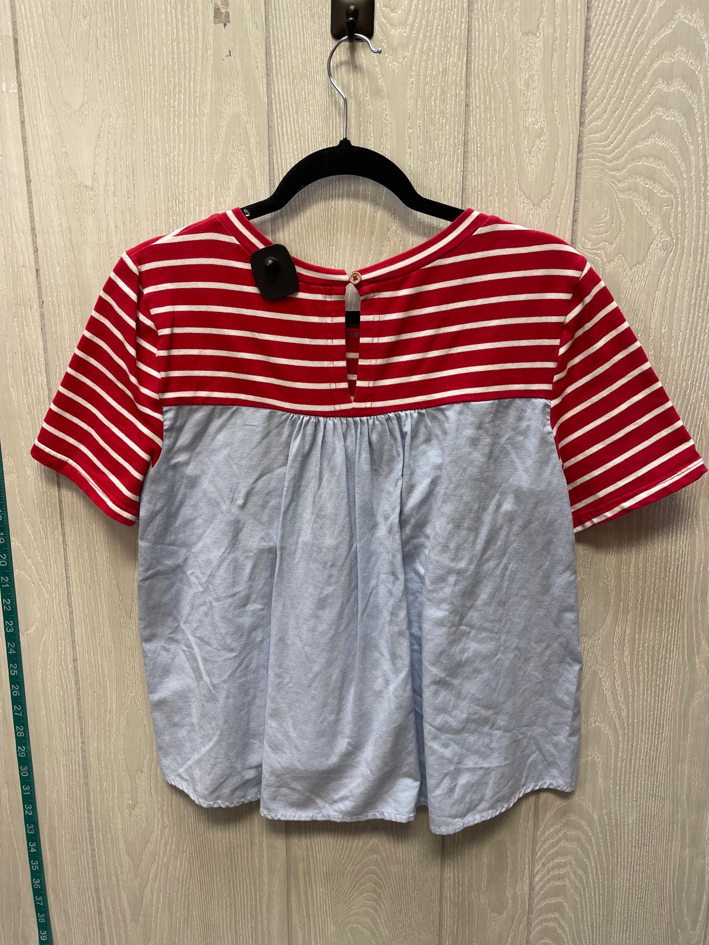 Top Short Sleeve By Anthropologie In Striped Pattern, Size: M