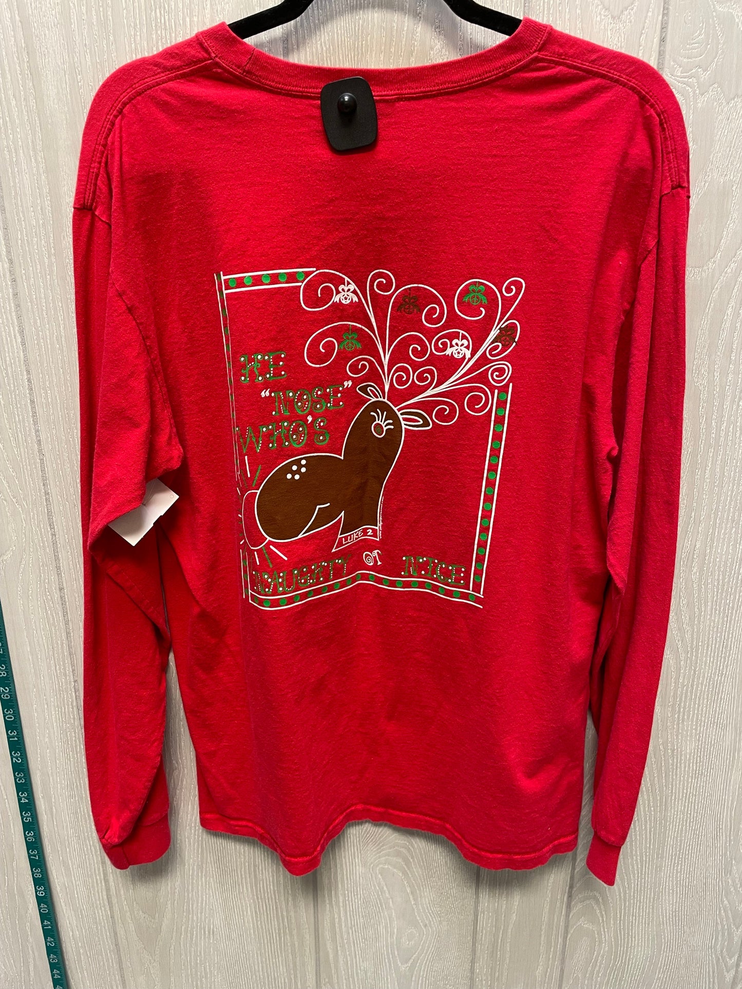 Top Long Sleeve By Clothes Mentor In Green & Red, Size: L