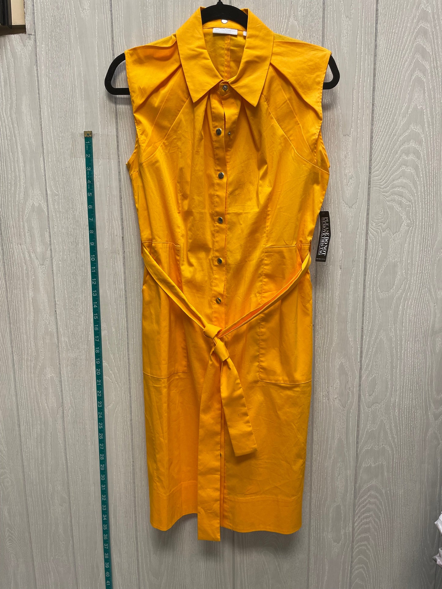 Dress Casual Short By New York And Co In Yellow, Size: M