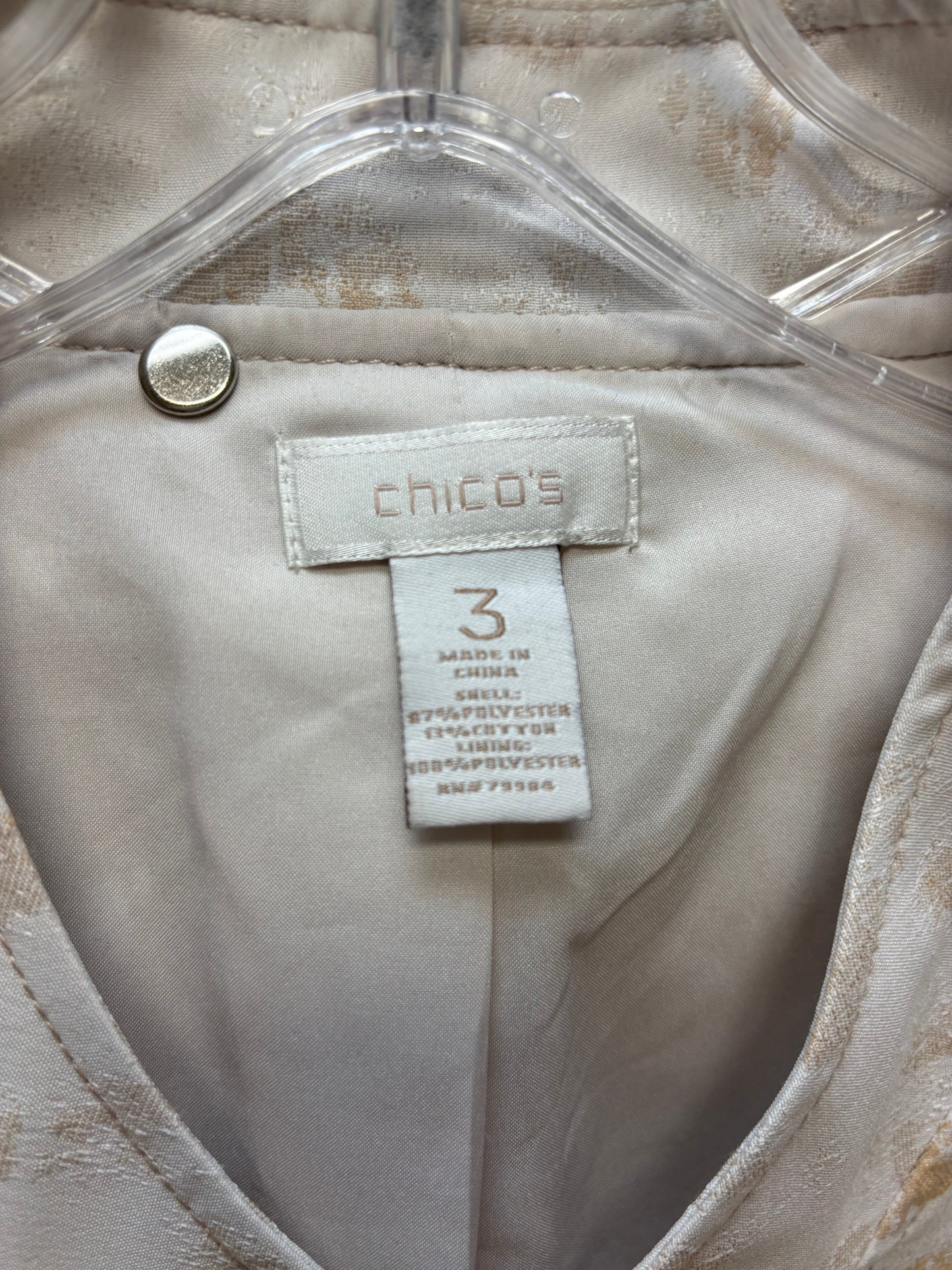 Blazer By Chicos In Cream, Size: Xl