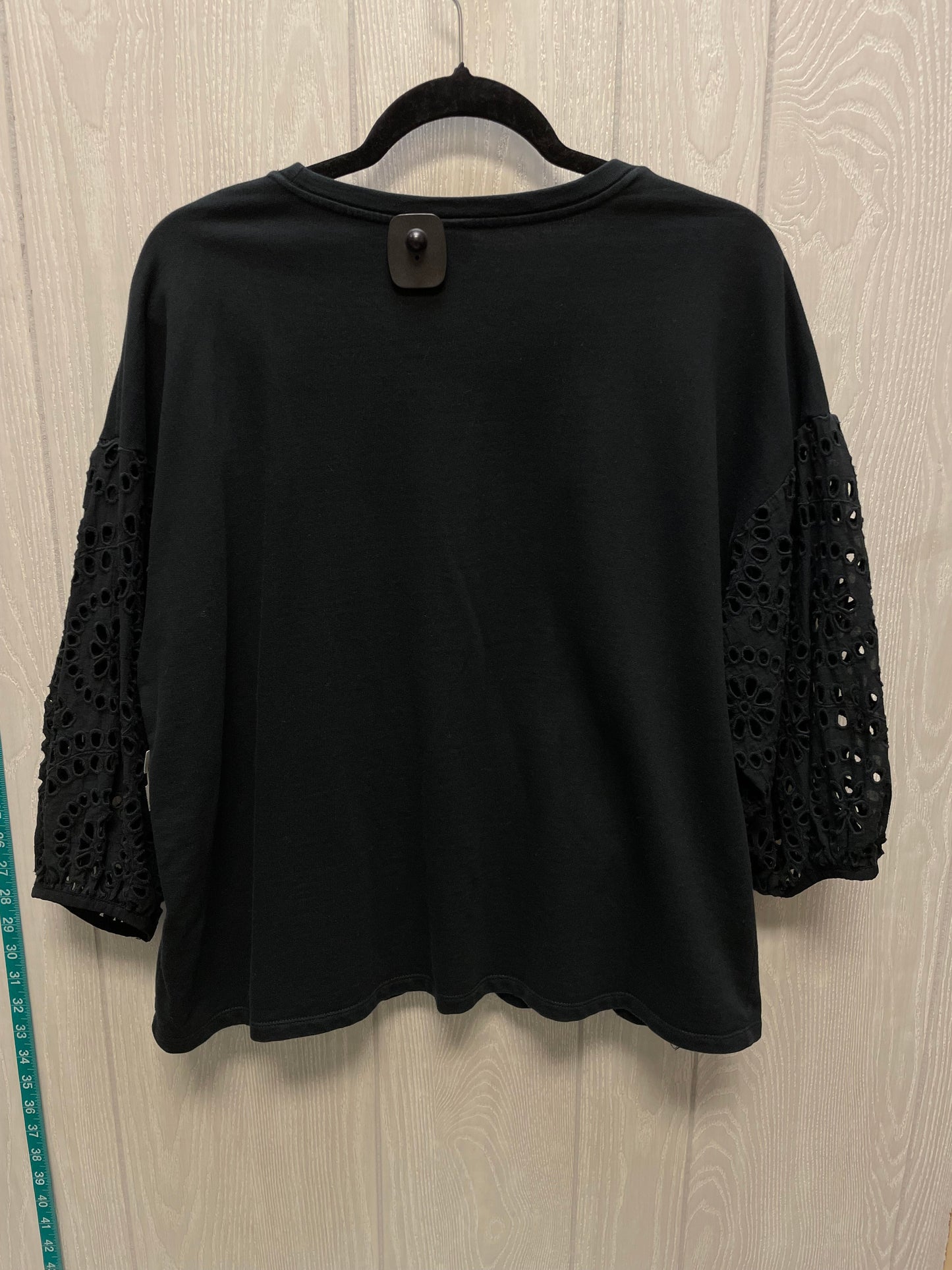 Top 3/4 Sleeve By A New Day In Black, Size: 1x