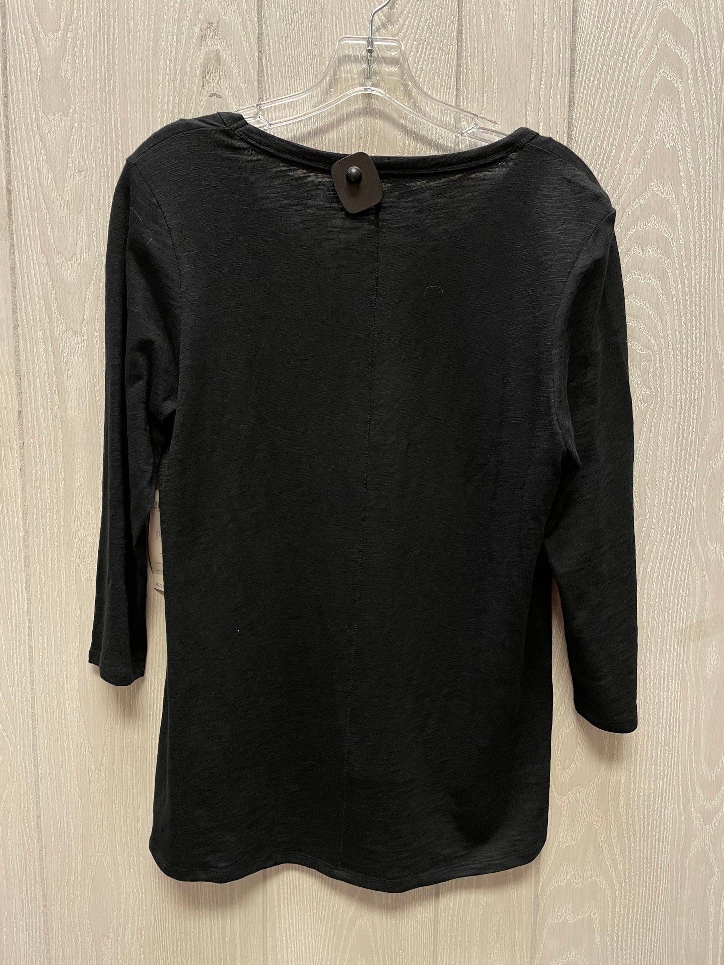 Top 3/4 Sleeve By Chicos In Black, Size: M