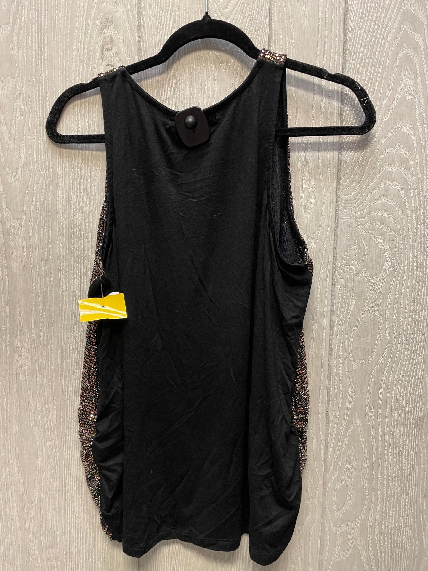 Top Sleeveless By COIN 1804  In Black & Gold, Size: 1x